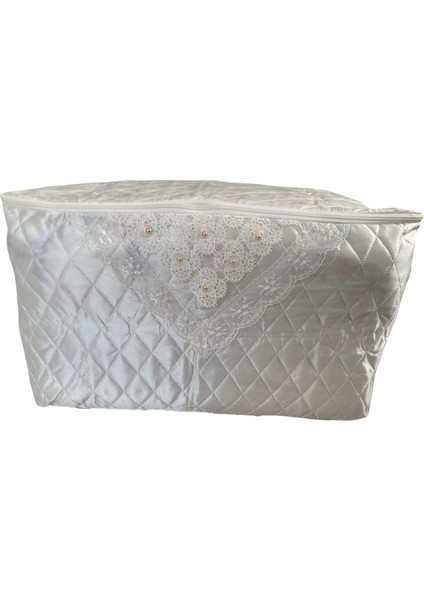 Incili Saten Beyaz Yorgan Hurcu Kapitoneli Çeyizlik Bohçalık 50 x 50 x 100 cm Kapitoneli Hurç fiyatları