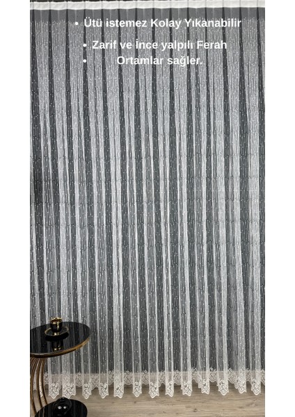 Zigzag Desen Brode Tül (Pilesiz Düz Dikiş) Ütü Istemez fırsatları