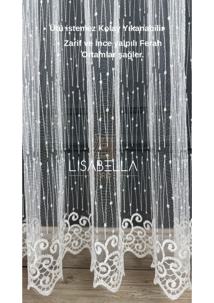 Zigzag Desen Brode Tül (Pilesiz Düz Dikiş) Ütü Istemez