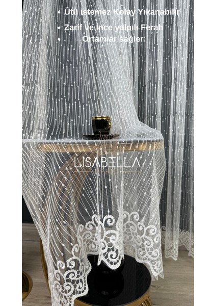 Zigzag Desen Brode Tül (Pilesiz Düz Dikiş) Ütü Istemez