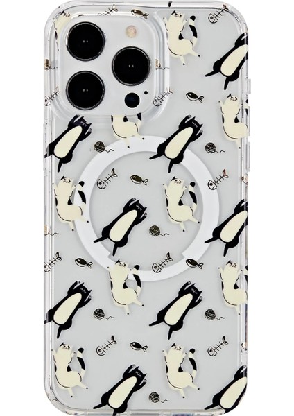 Iphone 14 Pro Max Tanya Magsafe Kapak - Desen 4 Dpmah