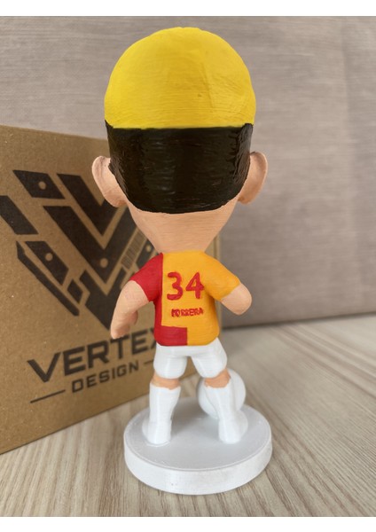 Torreira Gẩlẩtẩsẩrẩy 3D Futbolcu Taraftar Biblo Figür Erkek Hediyelik Oyuncak Sarı Kırmızı Aslan Erkek Sevgiliye Hediye Doğum Günü Hediyesi Dekorasyon Masa Süsü , Kişiye Özel Hediye