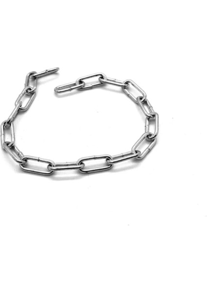 Birinci Sınıf Galvanizli 4 mm Makaralı Düz Sanayi Zincir 1 Metre Çocuk Parkı Zinciri