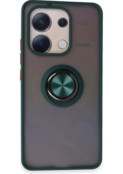 Xiaomi Redmi Note 13 4g Kılıf Montreal Yüzüklü Silikon Kapak - Yeşil Dpmah