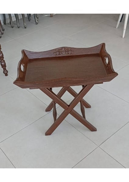 TEPSİ SEHPA KAHVERENGİ LADİN AĞACI ÜRETİM (AYRILABİLİR AYAK) fiyatları