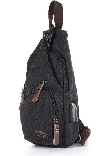 Kanvas Kumaş Omuz Askılı Çapraz Çanta - Siyah, Şık ve Hafif Tasarım fiyatları