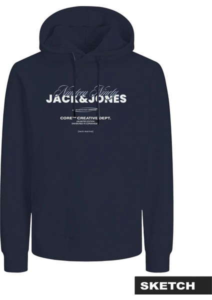 Erkek Gögüs Logo Baskili Kapüsonlu Sweatshirt - Boost