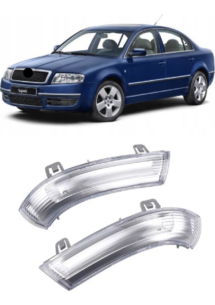 Skoda Superb 2002-2008 Uyumlu Ayna Sinyali Sağ + Sol Takım 2 Adet 1K0949102 1K0949101
