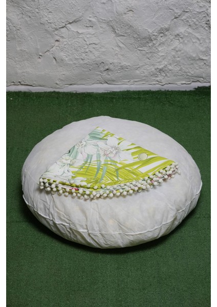 Çiçek Desenli 3 - Yıkanabilir Kılıflı Yer Minderi – Çift Taraflı Ponponlu - Koltuk Yastığı, Meditasyon Yastığı, Oturma Odası Veya Balkon indirimleri