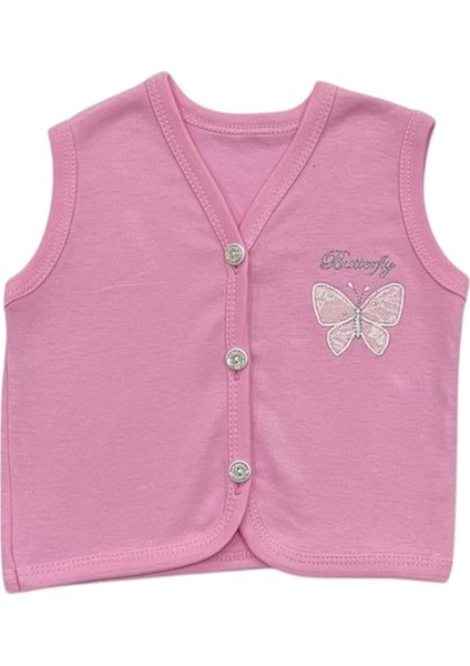 Kız Kelebek Nakışlı Yelek