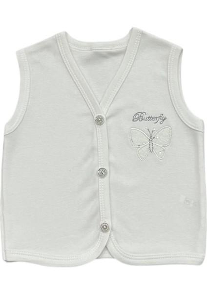Kız Kelebek Nakışlı Yelek
