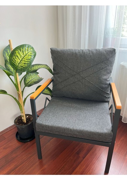 Balkon Bahçe Mobilyası Minder Kılıfı 55.60 Ölçülerde Antrasit Gri