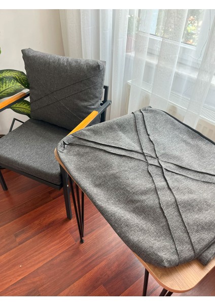 Balkon Bahçe Mobilyası Minder Kılıfı 55.60 Ölçülerde Antrasit Gri fırsatları
