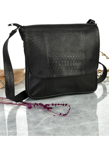 Şık Hakiki Deri Körüklü Çapraz Çanta Unisex, Günlük ve Şıklık Için Mükemmel Seçim