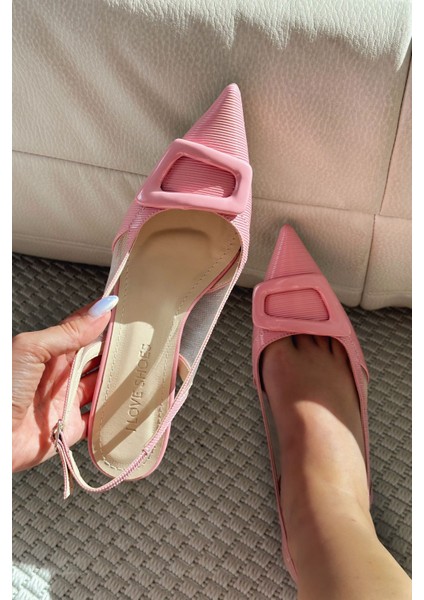Donita Rugan Toka Detaylı Stiletto Pembe indirimleri