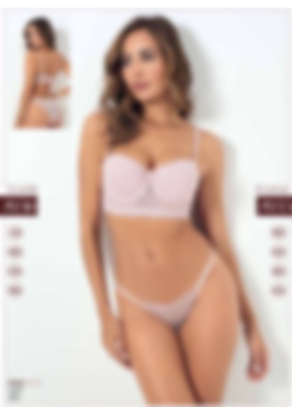 Godewo 2030 Dantelli Straplez Destekli Kadın Sütyen Takımı