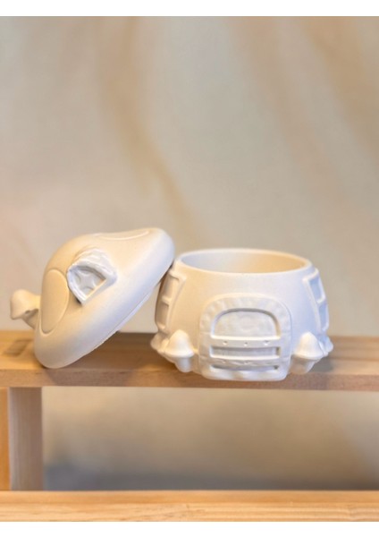 Şirinler Evi Seramik Saksı/kutu | Boyanabilir Çocuk Odası Dekor modelleri