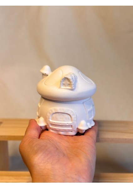 Şirinler Evi Seramik Saksı/kutu | Boyanabilir Çocuk Odası Dekor indirimleri