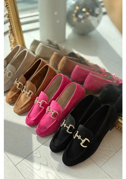 Lofin Süet Toka Detaylı Kadın Loafer Siyah fiyatları