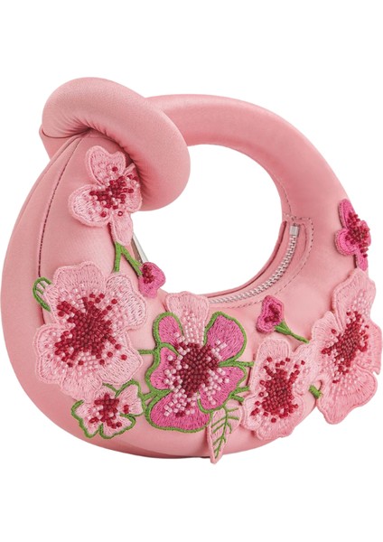 Jw Peı Pembe Abaküs Işlemeli Çiçekli Mini Üst Saplı Çanta fırsatları
