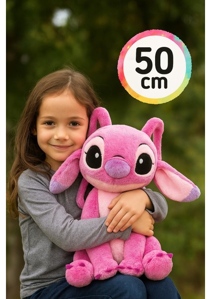 Disney Core Stitch Angel Yumuşak Lisanslı Peluş Oyuncak - 50 cm