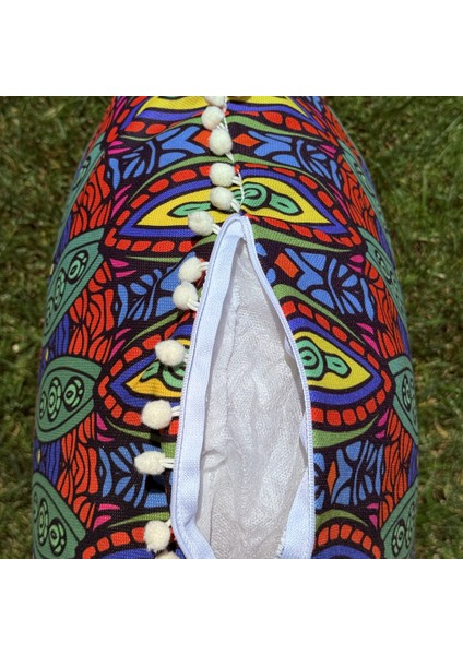 Mandala 2 - Yıkanabilir Kılıflı Yer Minderi – Çift Taraflı Ponponlu - Koltuk Yastığı, Meditasyon Yastığı, Oturma Odası Veya Balkon fırsatları