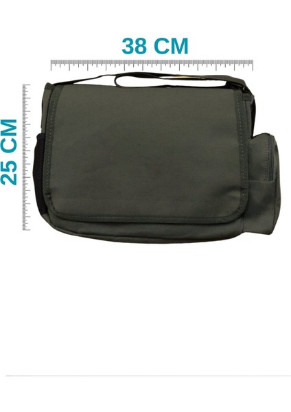 Haki Renkli Unisex Rock Grubu Temalı Postacı Çanta fırsatları