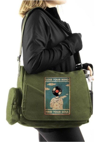 Canlı Yeşil Postacı Çantası, Unisex, Şık ve Kullanışlı Tasarım