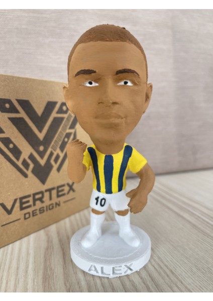 Alex Fênêrbẩhçe 3D Futbolcu Taraftar Biblo Figür Erkek Hediyelik Oyuncak Sarı Lacivert Kanarya Erkek Sevgiliye Hediye Doğum Günü Hediyesi Dekorasyon Masa Süsü , Kişiye Özel Hediye