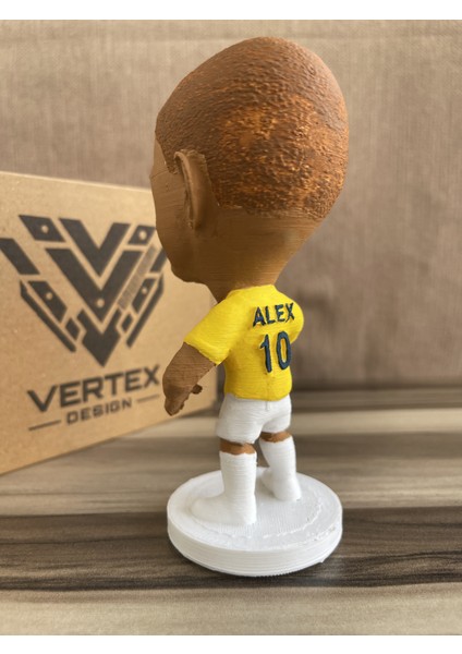 Alex Fênêrbẩhçe 3D Futbolcu Taraftar Biblo Figür Erkek Hediyelik Oyuncak Sarı Lacivert Kanarya Erkek Sevgiliye Hediye Doğum Günü Hediyesi Dekorasyon Masa Süsü , Kişiye Özel Hediye