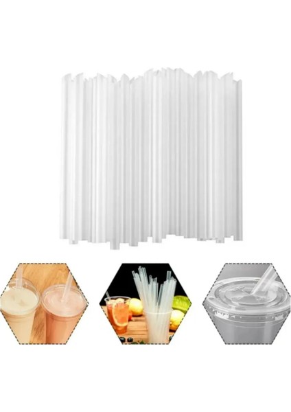 Bubble Tea Pipet 200LÜ Kaliteli Kalın 22 cm Frozen Milkshake Pipeti Baloncuklu Çay Pipeti Soğuk Çay fiyatları