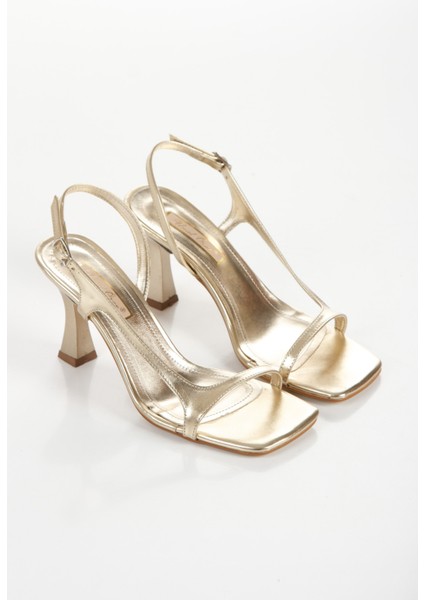 Kadın Bant Detaylı Arkası Açık Yüksek Topuklu Klasik Ayakkabı UN001-0313 fiyatları