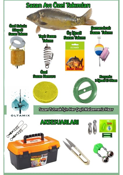 Profosyonel Deniz ve Göl Olta Takım 100-250GR Atarlı Kamış