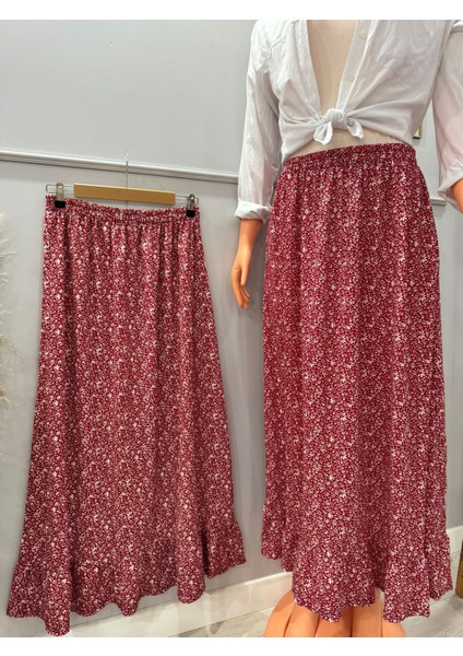 Fırfırlı Gofre Kumaş Etek