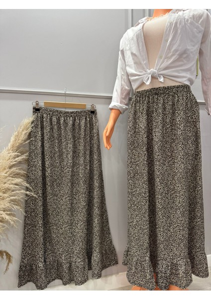 Fırfırlı Gofre Kumaş Etek