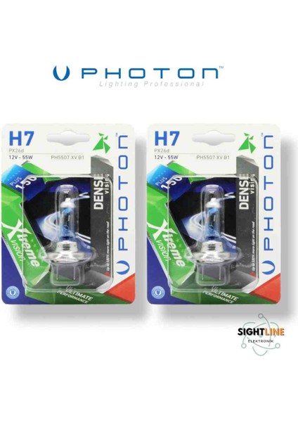 H7 Extreme Vision +%150 Halogen Far Ampül Seti (2 Adet)