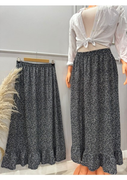 Fırfırlı Gofre Kumaş Etek