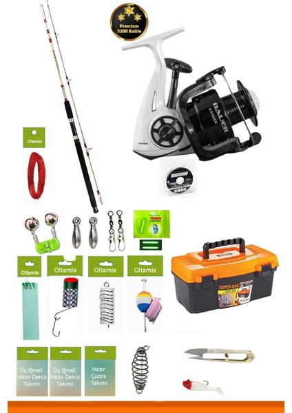 Profesyonel Tekne Deniz Olta Seti-Olta Takımı 6000'LIK Makina