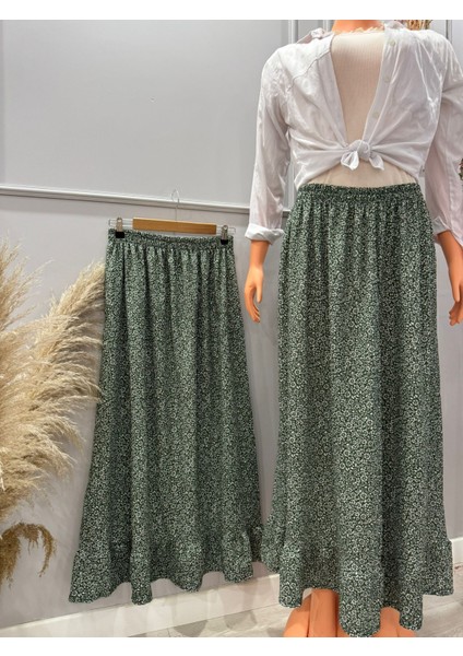 Fırfırlı Gofre Kumaş Etek