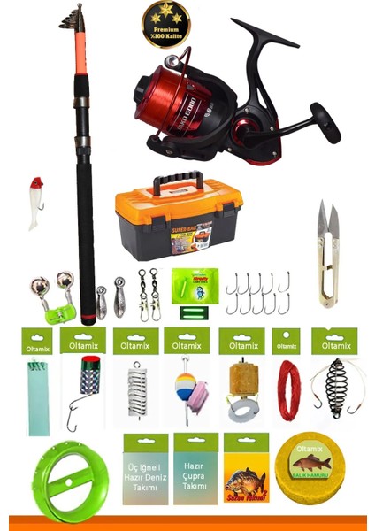 Profesyonel Deniz ve Göl Olta Takımı Seti Hazır Olta Seti 300 cm Kamış