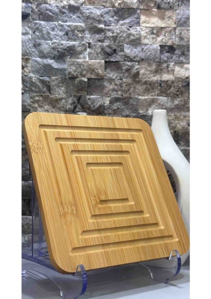 Kare Bambu Nihale – Isıya Dayanıklı Ahşap Tencere ve Tava Altlığı, Kaymaz Taban modelleri