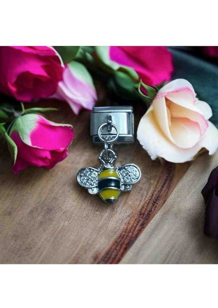 Italyan Arı Detaylı Çelik Charm fiyatları