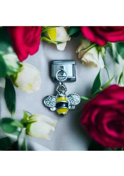 Italyan Arı Detaylı Çelik Charm modelleri