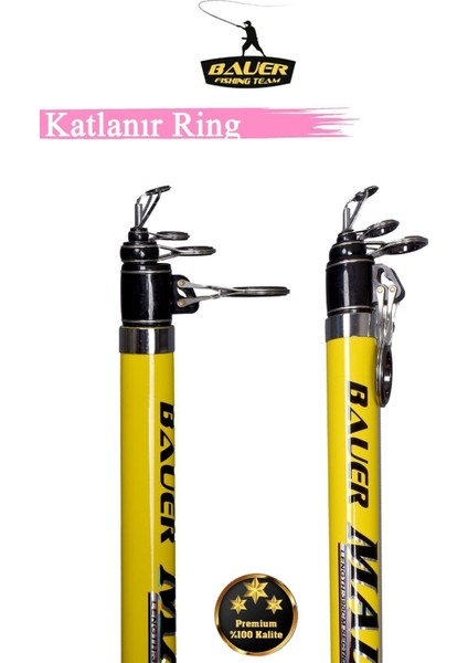 Bauer Malibu 420 cm 100-200 gr Karbon Surf Olta Kamışı modelleri