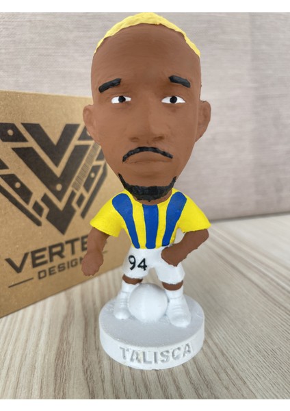 Talisca Fênêrbẩhçe 3D Futbolcu Taraftar Biblo Figür Erkek Hediyelik Oyuncak Sarı Lacivert Kanarya Erkek Sevgiliye Hediye Doğum Günü Hediyesi Dekorasyon Masa Süsü , Kişiye Özel Hediye