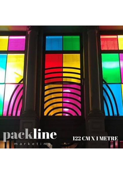 Marketing Transparan Renkli Folyo Yapışkanlı Kırmızı 122CM x 1metre modelleri