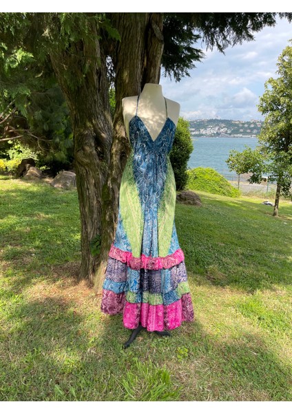 Ipek Kumaş Etnik Maxi Elbise