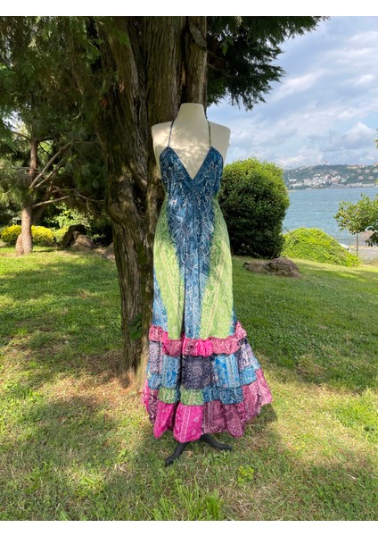 Ipek Kumaş Etnik Maxi Elbise modelleri