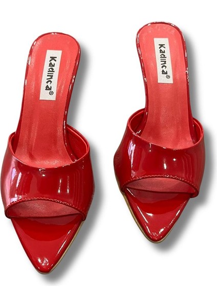 Sivri Burun Stiletto Kadın Topuklu Terlik #1045