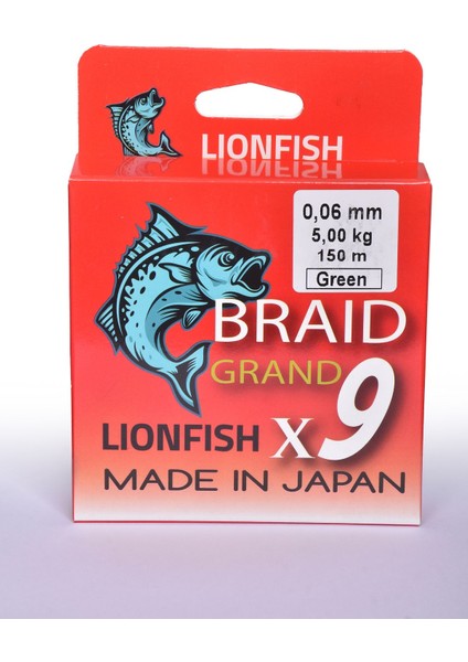 Lıonfısh X9 Braıd Grand 150 mt Örgü Ip Yeşil Süper Kalite fırsatları